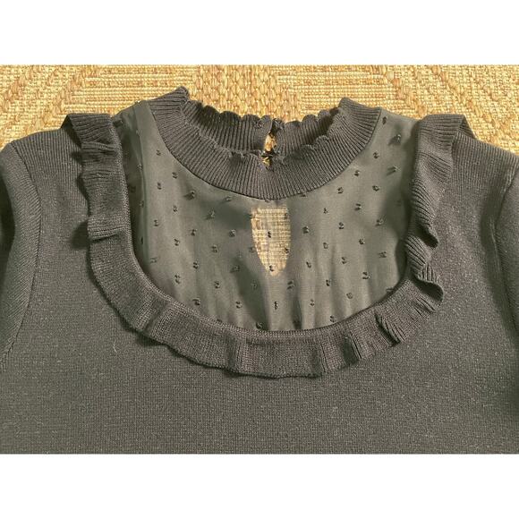 Draper James RSVP Sweater Knit black dress with Illusion bodice plus SZ XXL - Picture 3 of 10